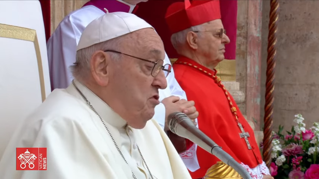 El Papa Francisco alerta contra los «vientos de la guerra» que azotan a Europa en su mensaje de Pascua