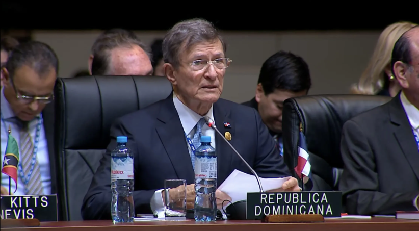 Canciller Roberto Álvarez, pide ante la ONU mayor régimen de consecuencias para los que financian bandas en Haití.