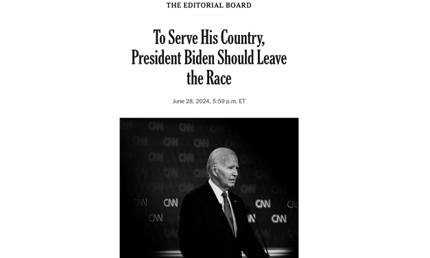 The New York Times insta a Biden a retirarse de la campaña electoral