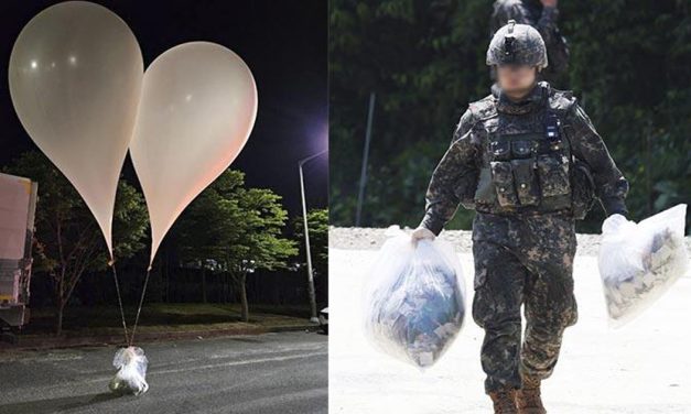 Corea del Norte vuelve a bombardear a Corea del Sur con Globos de basura.
