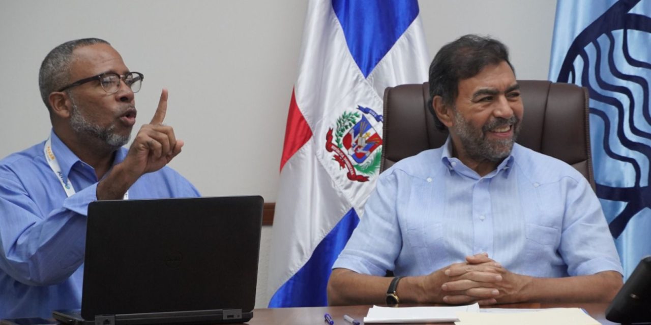 Indrhi recibe delegación de Onamet, Aemet y PMA; buscan fortalecer red de observaciones meteorológicas en República Dominicana