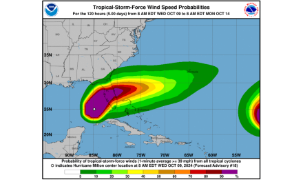 EE.UU: Milton categoría 4, vientos de 155 MPH antes de llegar a la costa del Golfo de Florida