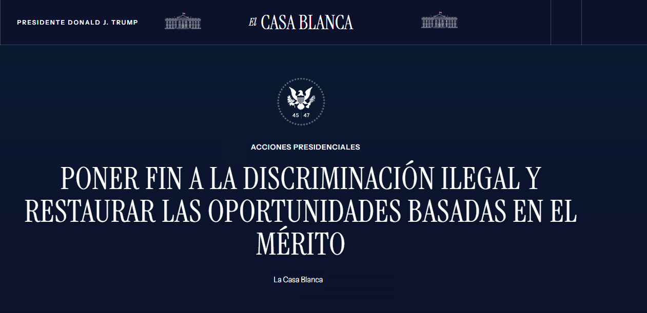 EE.UU: Orden ejecutiva de Trump pone fin al programa de diversidad del Departamento de Estado de la era Biden