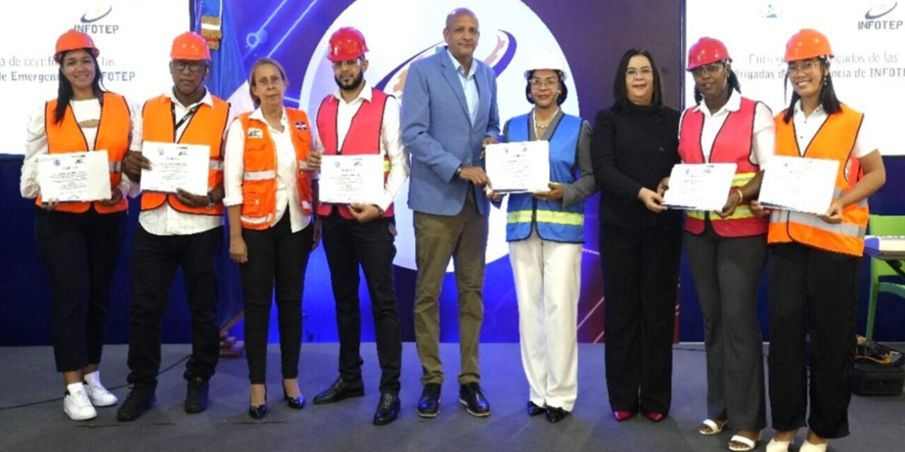 El Infotep y el COE certifican a 173 brigadistas para fortalecer la respuesta ante emergencias a nivel nacional