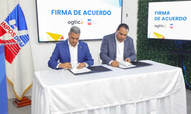 Ogtic e INPOSDOM firman acuerdo para instalación de nuevos Puntos GOB sin costo de alquiler
