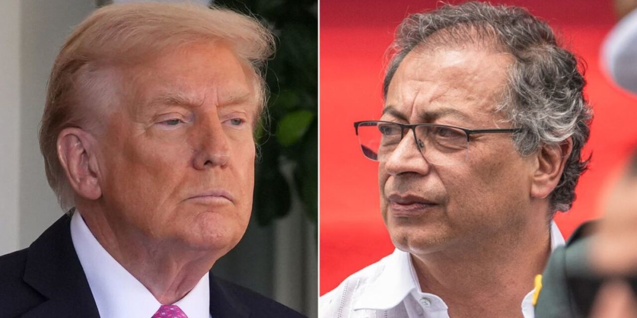 El presidente de los Estados Unidos, Trump llama al presidente colombiano Gustavo Petro narcotraficante y corta ayuda a Colombia