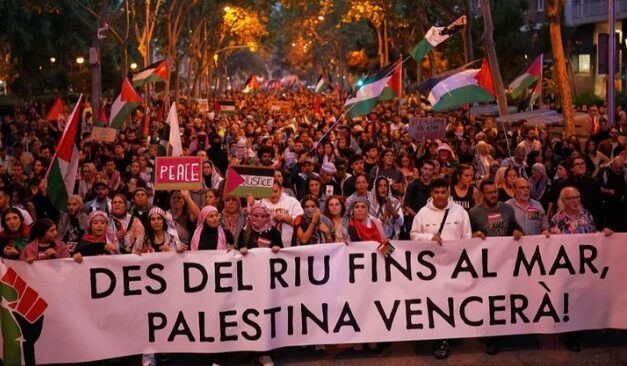 Violenta marcha de 24 horas en Barcelona, denuncia el ‘genocidio en Gaza’