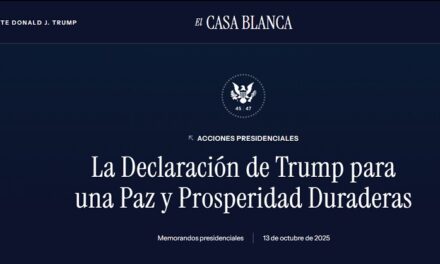La Casa Blanca presenta la Declaración de Paz de Trump para Gaza