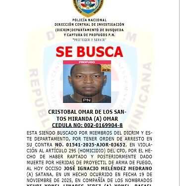 Policía Nacional identifica a responsables del rapto y homicidio en San Cristóbal de ciudadano José Ignacio Meléndez (a) Satana y activa búsqueda de cuatro implicados armados