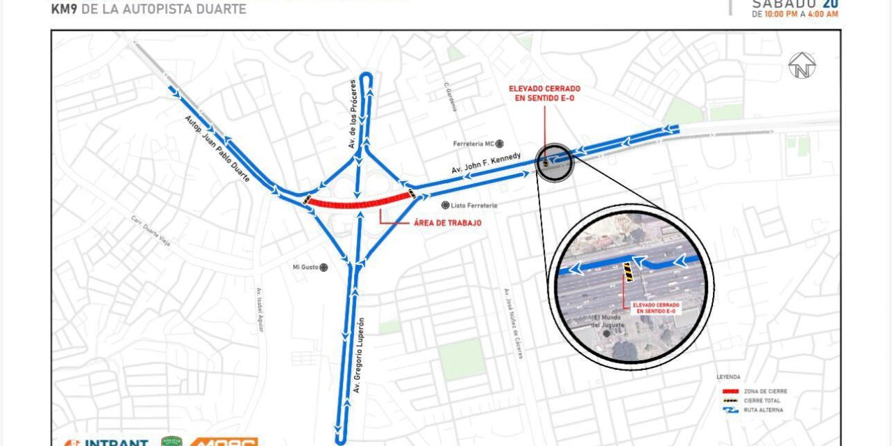 Por avances en el nuevo puente del kilómetro 9, Obras Públicas realizará cierre nocturno este sábado