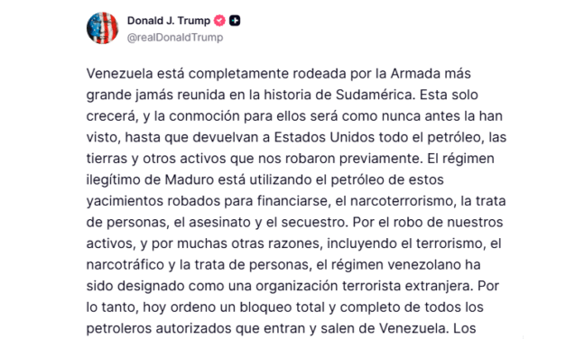 Nicolás Maduro toma una decisión ‘urgente’ tras conocer que Venezuela “está rodeada” por EE. UU.
