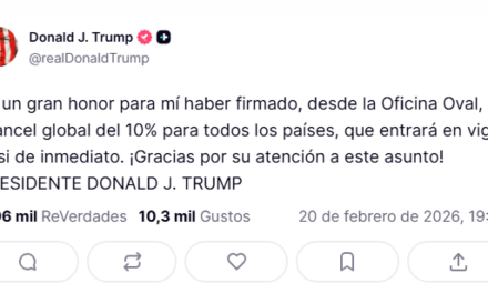 Trump firma una orden que impone un arancel global del 10 por ciento