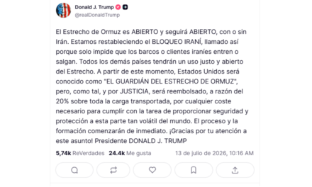 Trump: EE. UU. será reembolsado en un 20% por la carga enviada a través de Ormuz