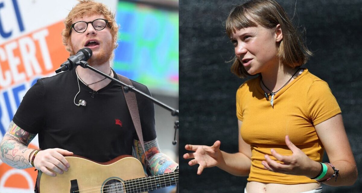 Greta Thunberg lidera un ataque contra Ed Sheeran.